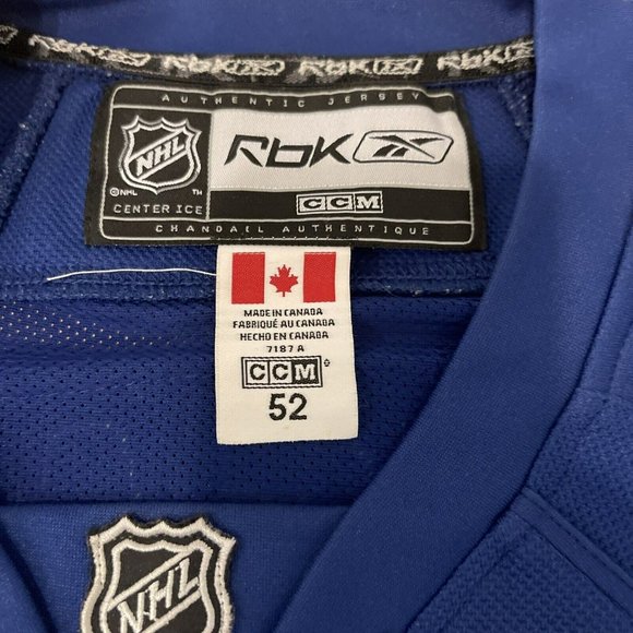 Vintage Reebok NHL Toronto Maple Leafs Komisarek Jersey Fight Strap Size 52 - Picture 4 of 8